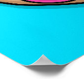 ジューシーで美味しいピンクのドーナツ ポスター (角)