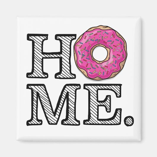 ジューシーで美味しいピンクドーナツハウスウォーマー マグネット (正面)