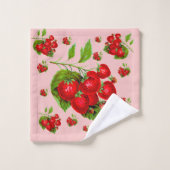 ジューシーなイチゴ バスタオルセット (ウォッシュタオル)