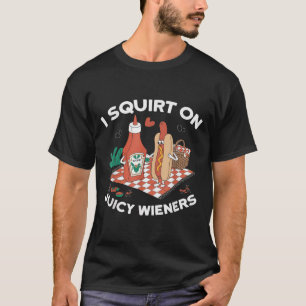 ジューシーなウィンナーにスプラッシュ Meme 冗談 サルカスティック おもしろ Tシャツ