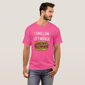 ジューシーなウィーナーを飲み込む7月4日おもしろいのジョーク・サルカス Tシャツ (正面フル)