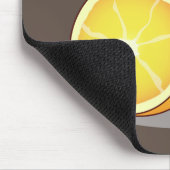 ジューシーなオレンジのおもしろい マウスパッド (コーナー)