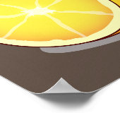 ジューシーなオレンジのフルーツアート ポスター (角)