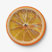 ジューシーなオレンジスライス – おもしろい ペーパープレート (正面)