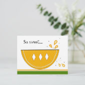 ジューシーなオレンジスライス ポストカード (スタンド正面)