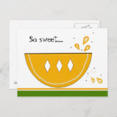 ジューシーなオレンジスライス ポストカード (正面/裏面)