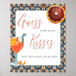 ジューシーなオレンジ色のスピッツ推測シャワーのゲームの数 ポスター