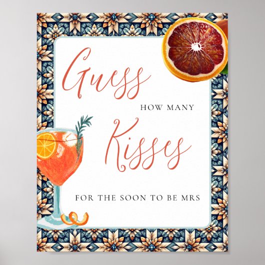 ジューシーなオレンジ色のスピッツ推測シャワーのゲームの数 ポスター (正面)