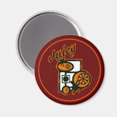 ジューシーなオレンジ マグネット (正面/裏面)