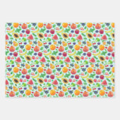 ジューシーなカラフル果実 ラッピングペーパーシート (正面3)