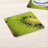ジューシーなグリーンフルーティキウイコースター スクエアペーパーコースター (アングル)