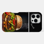 ジューシーなグルメチーズバーガー  iPhoneケース (裏面横)