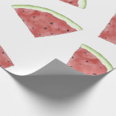 ジューシーなサマーフルーツスイカ模様 ラッピングペーパー (角)