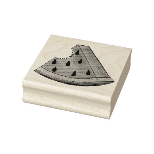 ジューシーなスイカくさびスライス緑の皮の種子の果実 ラバースタンプ (スタンプ)