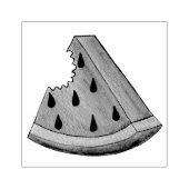 ジューシーなスイカくさびスライス緑の皮の種子の果実 ラバースタンプ (インプリント)