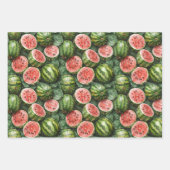 ジューシーなスイカの包装紙 ラッピングペーパーシート (正面3)