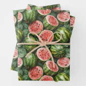 ジューシーなスイカの包装紙 ラッピングペーパーシート (インサイチュ)