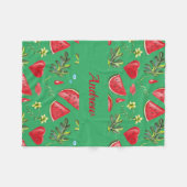 ジューシーなスイカの毛布ベビー、子供、大人 フリースブランケット (正面(横))