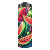 ジューシーなスイカ切り夏のおもしろい タンブラー (正面)