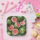 ジューシーなスイカ紙プレート ペーパープレート (パーティー)