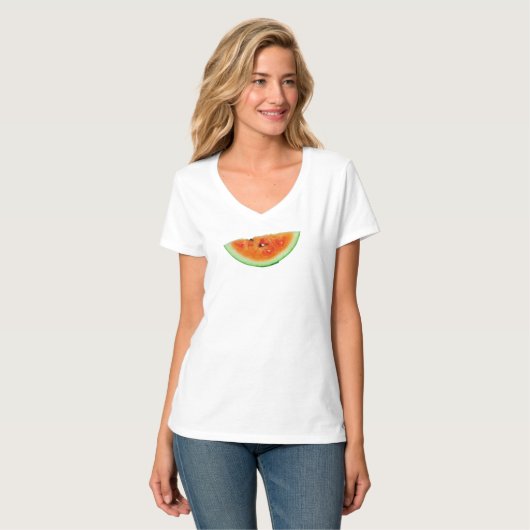 ジューシーなスイカ赤グリーン4ワンダ Tシャツ (正面フル)