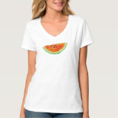 ジューシーなスイカ赤グリーン4ワンダ Tシャツ (正面)