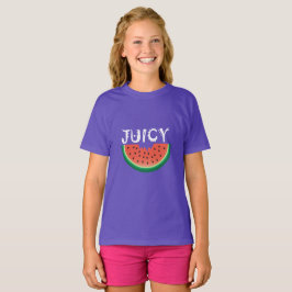 ジューシーなスイカ - ガールズ向けベーシックTシャツ Tシャツ