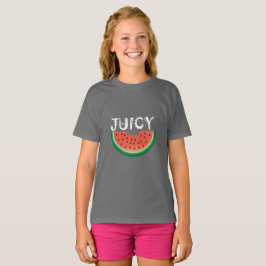 ジューシーなスイカ - ガールズ向けベーシックTシャツ Tシャツ