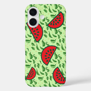 ジューシーなスイカ&リーフ iPhone 16ケース