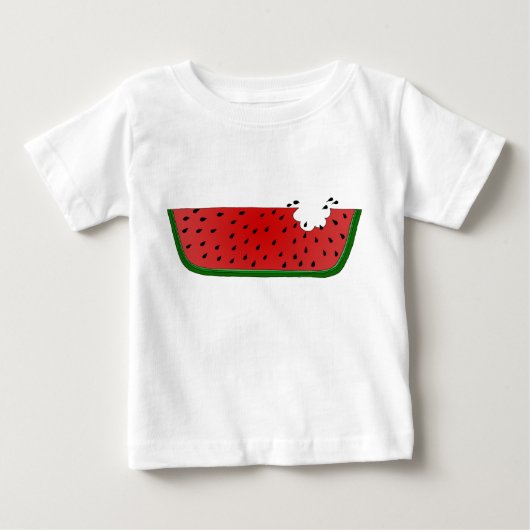 ジューシーなスイカTシャツ ベビーTシャツ (正面)