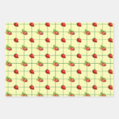 ジューシーなストロベリーセット ラッピングペーパーシート (正面3)