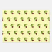 ジューシーなストロベリーセット ラッピングペーパーシート (正面)