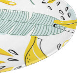 ジューシーなバナナの明るいヴィンテージパターン カッティングボード (角)