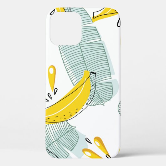 ジューシーなバナナの明るいヴィンテージパターン Case-Mate iPhoneケース (裏面)