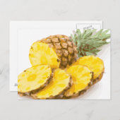 ジューシーなパイナップルスライス ポストカード (正面/裏面)