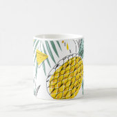 ジューシーなパイナップル：明るいヴィンテージパターン。 コーヒーマグカップ (中央)
