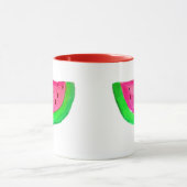 ジューシーなピンクのスイカのフルーツアートマグ マグカップ (中央)