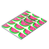 ジューシーなピンクのスイカのフルーツレシピ本 ノートブック (左側)