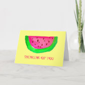 ジューシーなピンクのスイカ考えの果実のYou カード (正面)