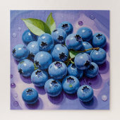 ジューシーなブルーベリー離れグリー絵を描ズの緑 – ジグソーパズル (縦)