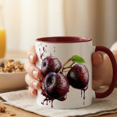 ジューシーなプラムスプラッシュマグカップ マグカップ
