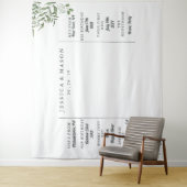 ジューシーなユーカリの葉のウェディングブース背景 タペストリー (インサイチュ)