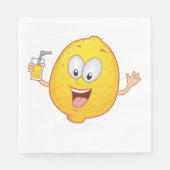 ジューシーなレモンドリンク スタンダードランチョンナプキン (正面)