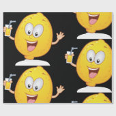 ジューシーなレモンドリンク ラッピングペーパー (フラット)