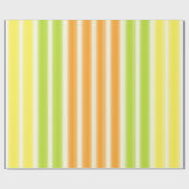 ジューシーなレモンライムとオレンジの柑橘類のフルーツストライプ類 ラッピングペーパー (フラット)