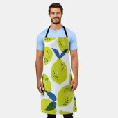 ジューシーなレモン：ヴィンテージのシームレスなパターン。 エプロン (着用した状態)