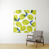 ジューシーなレモン：ヴィンテージのシームレスなパターン。 タペストリー (インサイチュ(横))