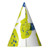 ジューシーなレモン:ヴィンテージのシームレスなパターン。 パーティーハット (裏面)