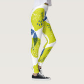 ジューシーなレモン：ヴィンテージのシームレスなパターン。 レギンス (右)