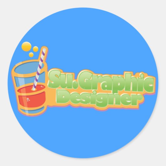 ジューシーなロゴラウンドシール ラウンドシール (正面)